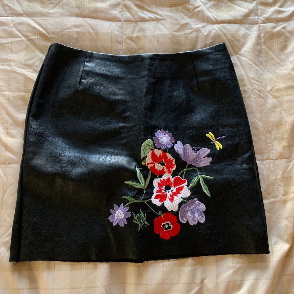 Faux leather shirt